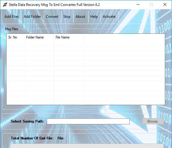 MSG to EML File Converter screenshot