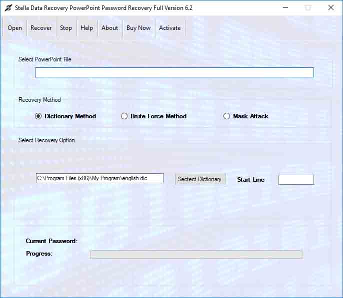 PowerPoint password recovery software