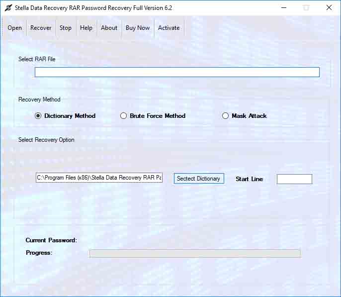 SDR RAR File Password Cracker Software 6.2
